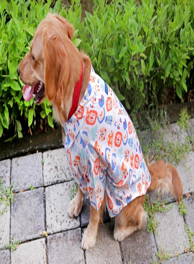 15 BUTTONS Rayon Multi Colour Animal Kingdom Printed Dog Shirt | Full Grown Dogs, Husky, Rottweiler, Saint Bernard | Summer Pet Shirt | Super Soft Light Weight | Comfortable Dog Clothing(3XL) - Image 4